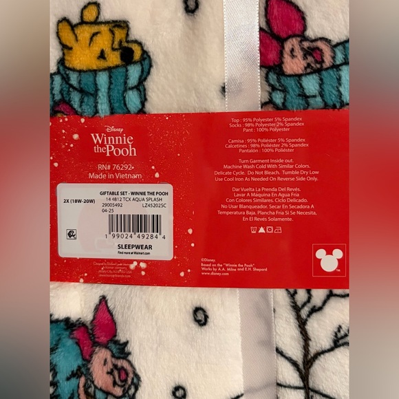 NWT Disney Winnie the Pooh 3-Piece Pajama Set - Picture 5 of 6